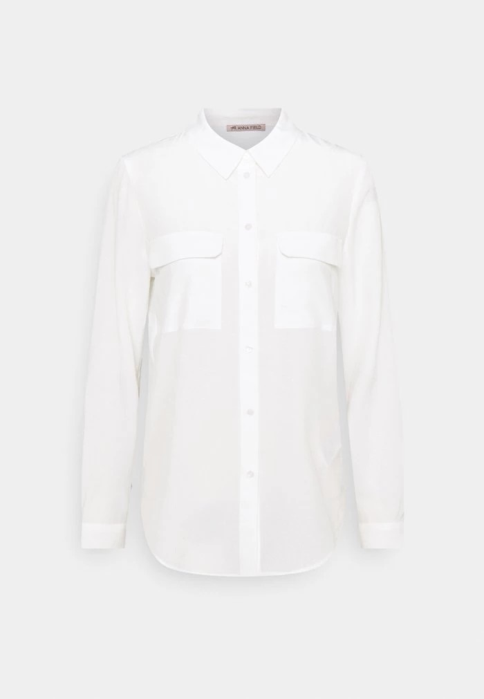 Chemise ANNA FIELD Anna Field Basic Blouse With Front Pockets Blanche Femme | ZRE-4867399